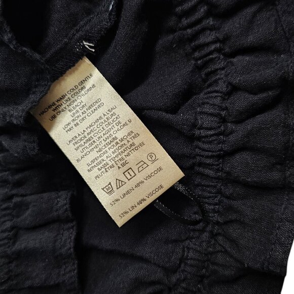 Anthropologie Pilcro Cropped Linen Blend Halter Top in Black, Size Small, NWT - Picture 6 of 10